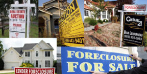 Foreclosure sign montage