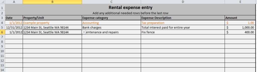 real estate expense tracker